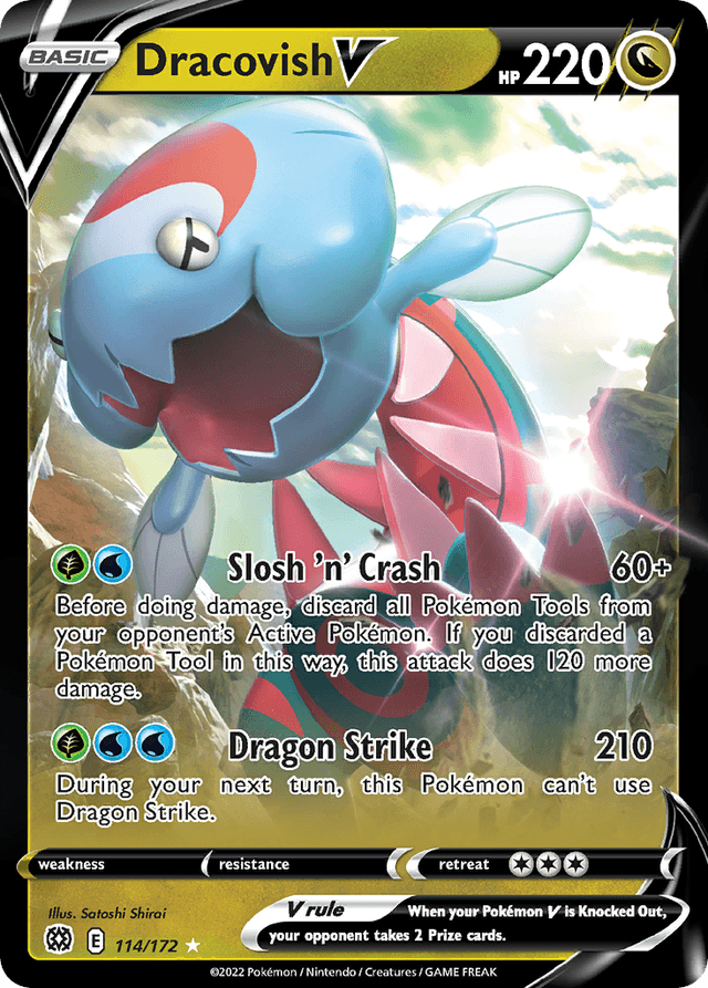 Carta Dracovish V 114/172 do set Brilliant Stars — Pokémon TCG | Bynx