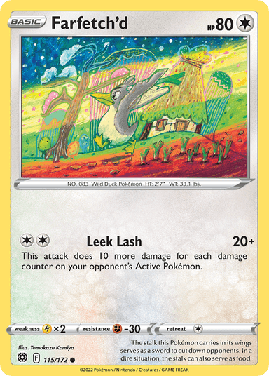 Carta Farfetch'd 115/172 do set Brilliant Stars — Pokémon TCG | Bynx