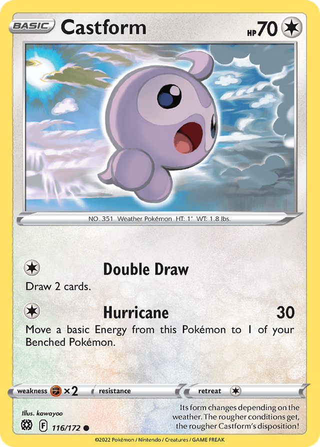 Carta Castform 116/172 do set Brilliant Stars — Pokémon TCG | Bynx
