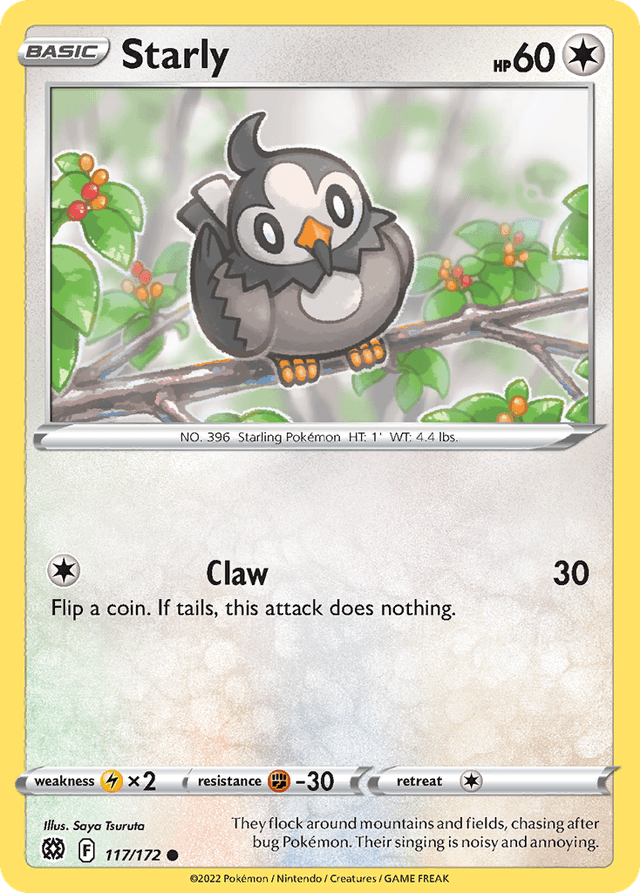 Carta Starly 117/172 do set Brilliant Stars — Pokémon TCG | Bynx