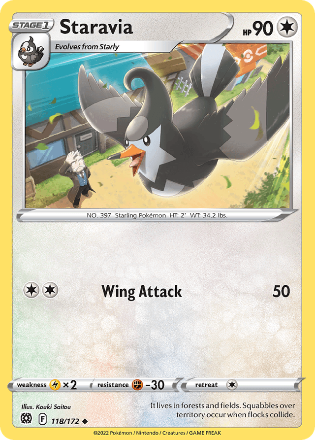 Carta Staravia 118/172 do set Brilliant Stars — Pokémon TCG | Bynx
