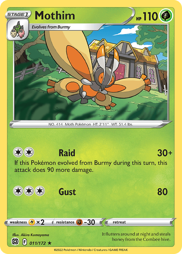 Carta Mothim 11/172 do set Brilliant Stars — Pokémon TCG | Bynx