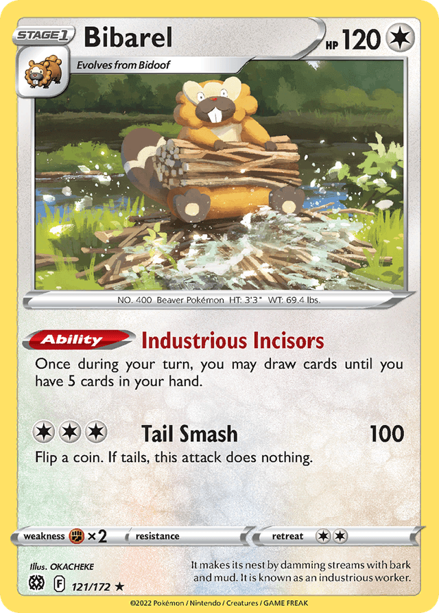 Carta Bibarel 121/172 do set Brilliant Stars — Pokémon TCG | Bynx