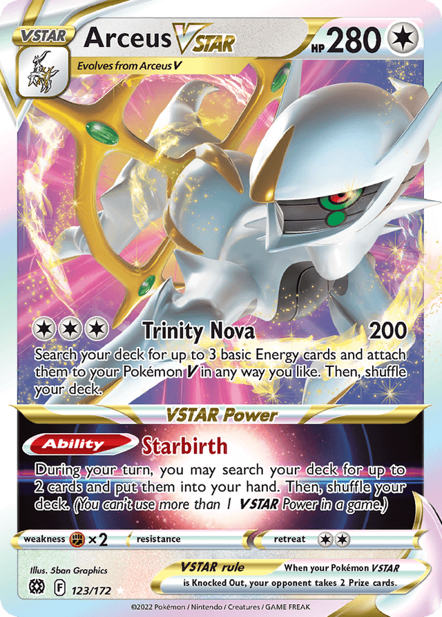 Carta Arceus VSTAR 123/172 do set Brilliant Stars — Pokémon TCG | Bynx
