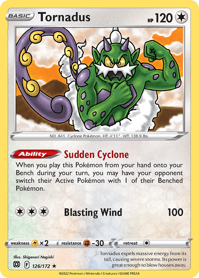 Carta Tornadus 126/172 do set Brilliant Stars — Pokémon TCG | Bynx