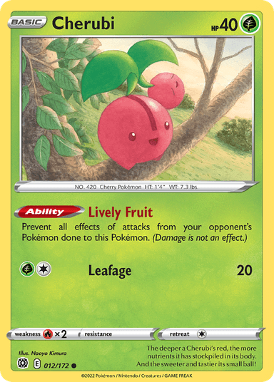 Carta Cherubi 12/172 do set Brilliant Stars — Pokémon TCG | Bynx
