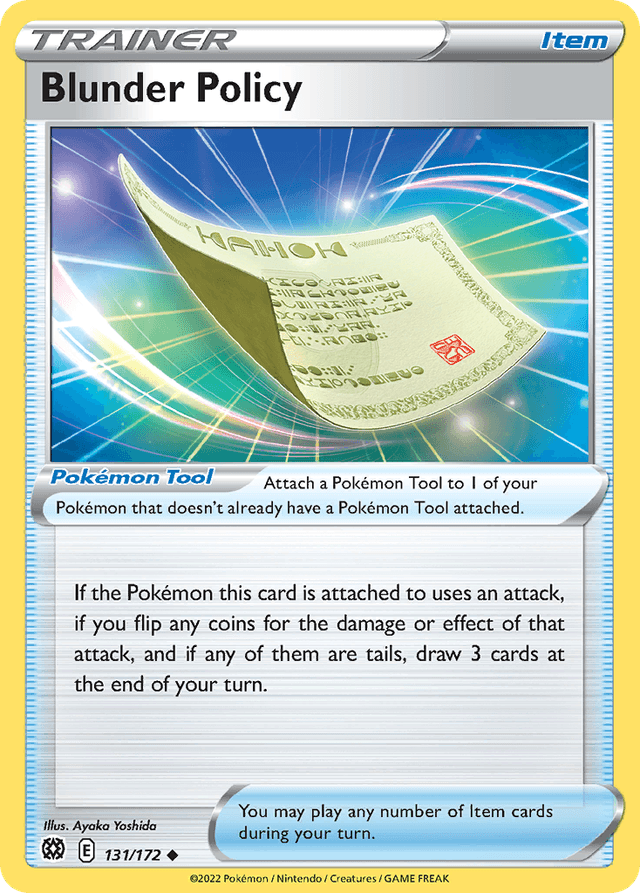 Carta Blunder Policy 131/172 do set Brilliant Stars — Pokémon TCG | Bynx
