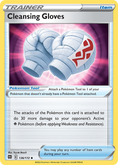 Carta Cleansing Gloves 136/172 do set Brilliant Stars — Pokémon TCG | Bynx