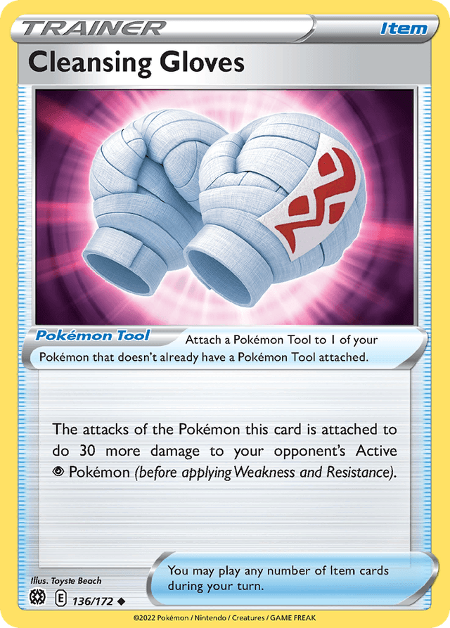 Carta Cleansing Gloves 136/172 do set Brilliant Stars — Pokémon TCG | Bynx