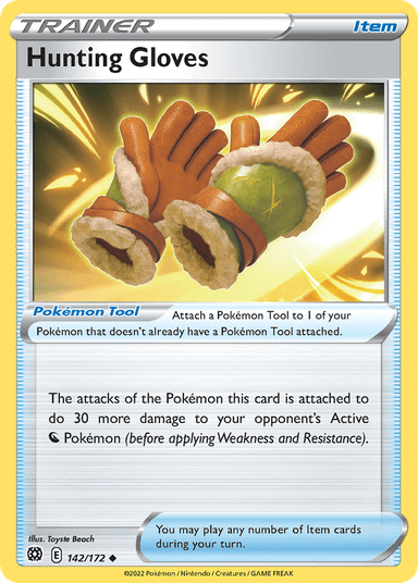 Carta Hunting Gloves 142/172 do set Brilliant Stars — Pokémon TCG | Bynx