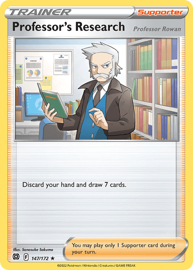 Carta Professor's Research 147/172 do set Brilliant Stars — Pokémon TCG | Bynx