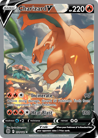 Carta Charizard V 154/172 do set Brilliant Stars — Pokémon TCG | Bynx