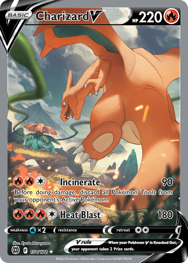 Carta Charizard V 154/172 do set Brilliant Stars — Pokémon TCG | Bynx