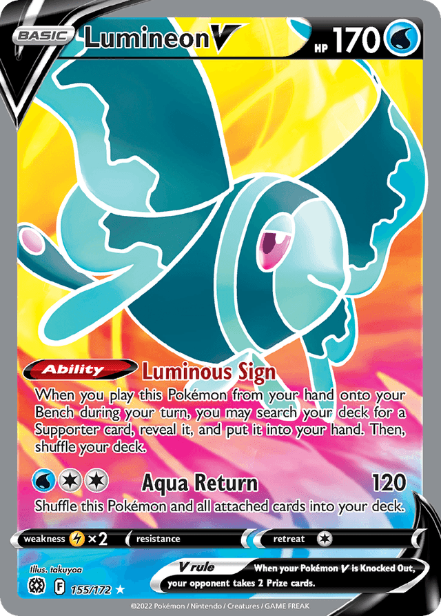 Carta Lumineon V 155/172 do set Brilliant Stars — Pokémon TCG | Bynx