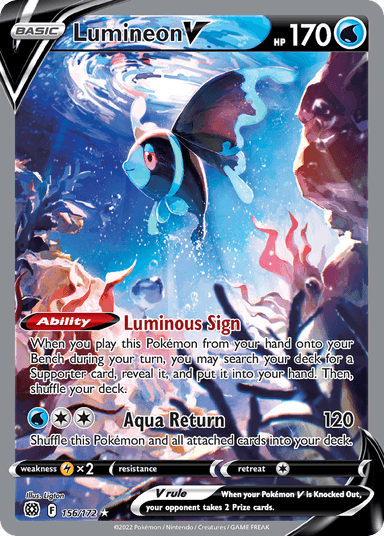 Carta Lumineon V 156/172 do set Brilliant Stars — Pokémon TCG | Bynx