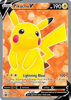 Pikachu V 157 — Brilliant Stars