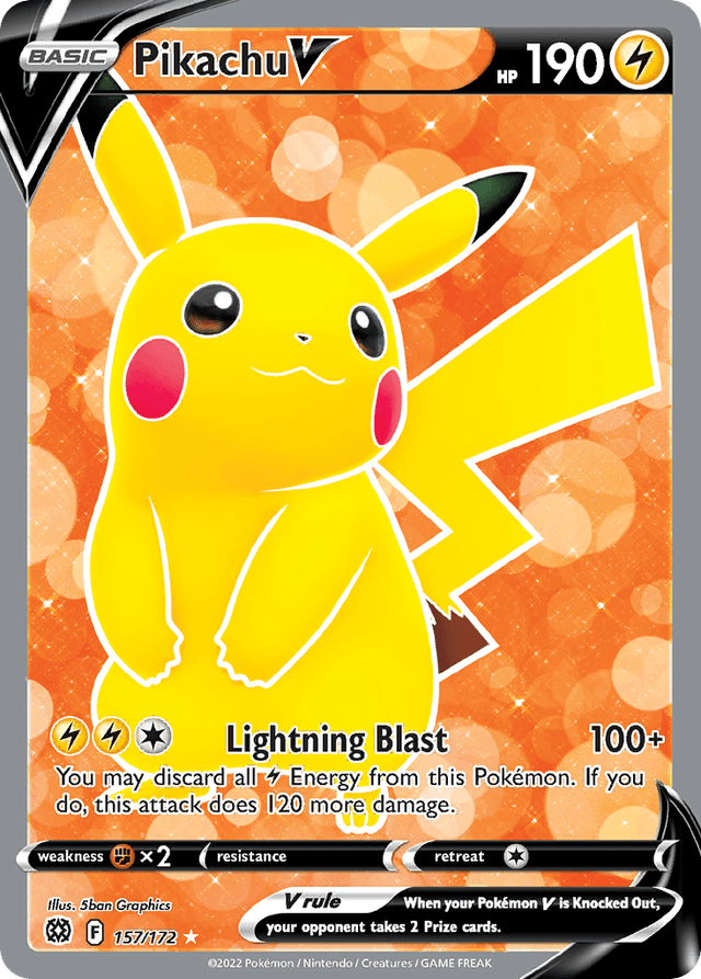 Carta Pikachu V 157/172 do set Brilliant Stars — Pokémon TCG | Bynx