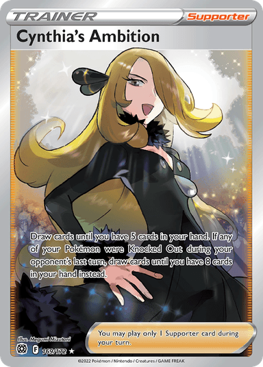 Carta Cynthia's Ambition 169/172 do set Brilliant Stars — Pokémon TCG | Bynx