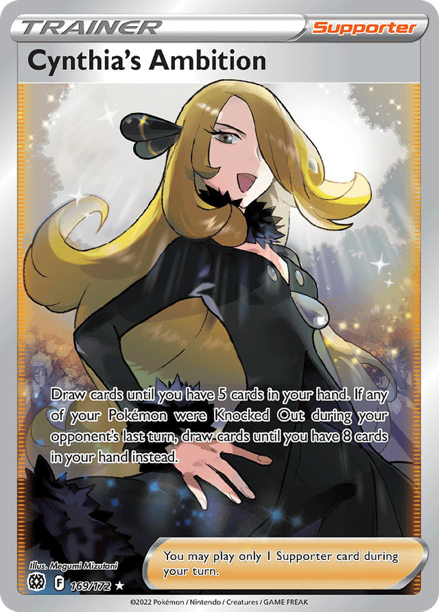 Carta Cynthia's Ambition 169/172 do set Brilliant Stars — Pokémon TCG | Bynx