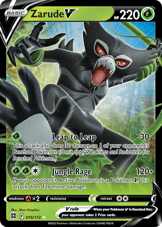 Carta Zarude V 16/172 do set Brilliant Stars — Pokémon TCG | Bynx