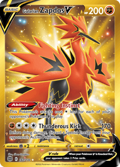 Galarian Zapdos V 182 — Brilliant Stars