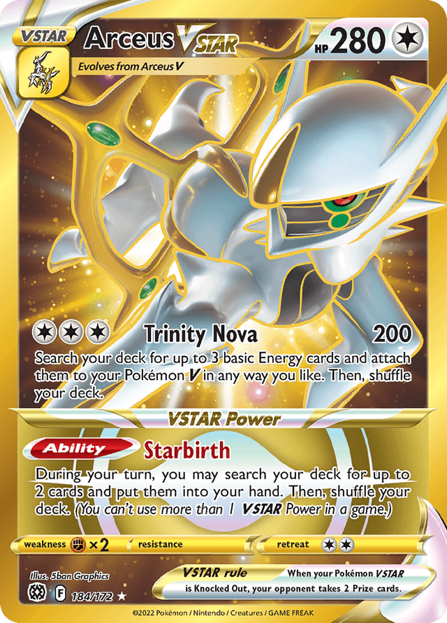 Carta Arceus VSTAR 184/172 do set Brilliant Stars — Pokémon TCG | Bynx