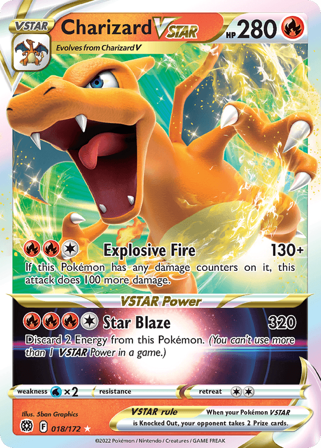 Carta Charizard VSTAR 18/172 do set Brilliant Stars — Pokémon TCG | Bynx
