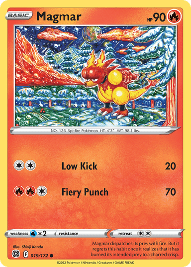 Carta Magmar 19/172 do set Brilliant Stars — Pokémon TCG | Bynx
