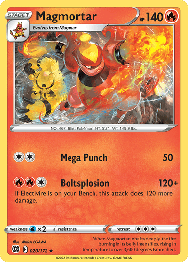 Carta Magmortar 20/172 do set Brilliant Stars — Pokémon TCG | Bynx
