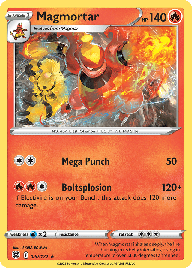 Carta Magmortar 20/172 do set Brilliant Stars — Pokémon TCG | Bynx