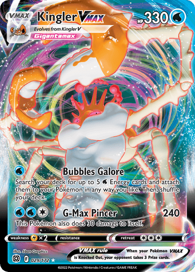 Carta Kingler VMAX 29/172 do set Brilliant Stars — Pokémon TCG | Bynx