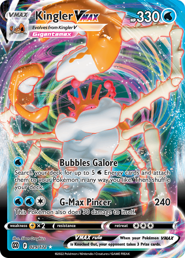 Carta Kingler VMAX 29/172 do set Brilliant Stars — Pokémon TCG | Bynx