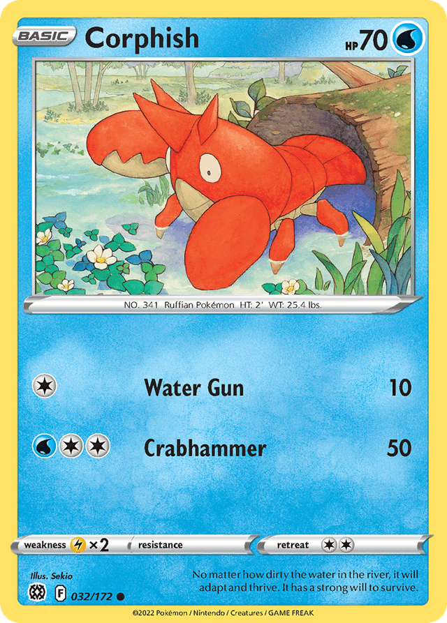 Carta Corphish 32/172 do set Brilliant Stars — Pokémon TCG | Bynx
