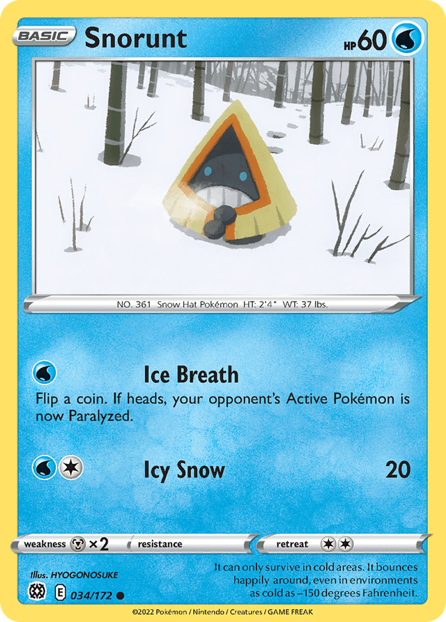 Carta Snorunt 34/172 do set Brilliant Stars — Pokémon TCG | Bynx