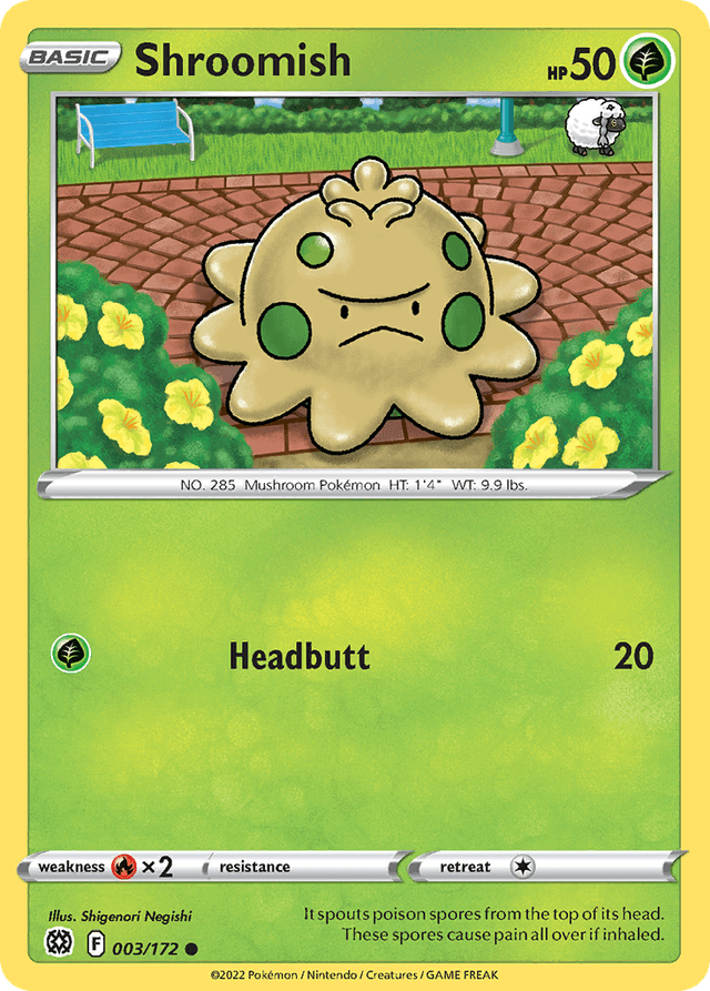 Carta Shroomish 3/172 do set Brilliant Stars — Pokémon TCG | Bynx