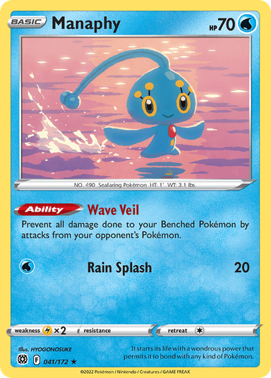 Carta Manaphy 41/172 do set Brilliant Stars — Pokémon TCG | Bynx