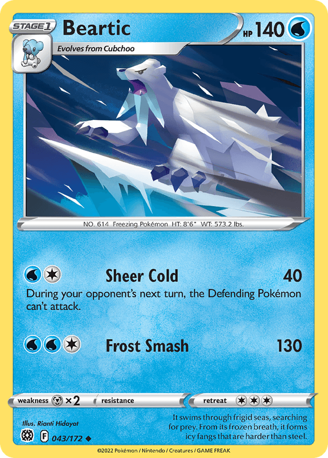 Carta Beartic 43/172 do set Brilliant Stars — Pokémon TCG | Bynx