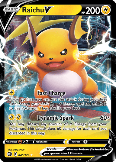 Carta Raichu V 45/172 do set Brilliant Stars — Pokémon TCG | Bynx