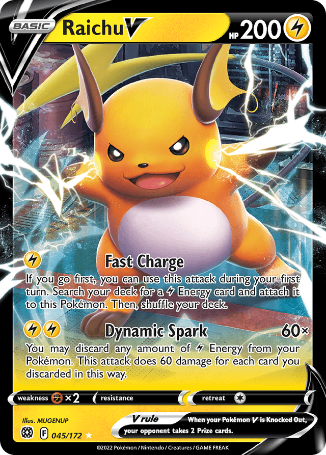 Carta Raichu V 45/172 do set Brilliant Stars — Pokémon TCG | Bynx