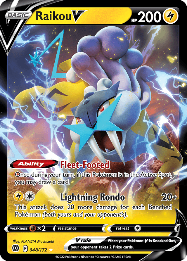Carta Raikou V 48/172 do set Brilliant Stars — Pokémon TCG | Bynx