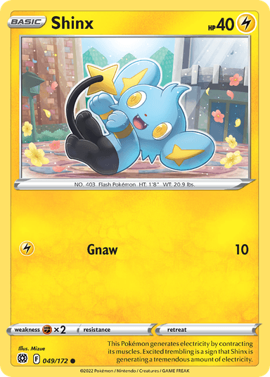Carta Shinx 49/172 do set Brilliant Stars — Pokémon TCG | Bynx
