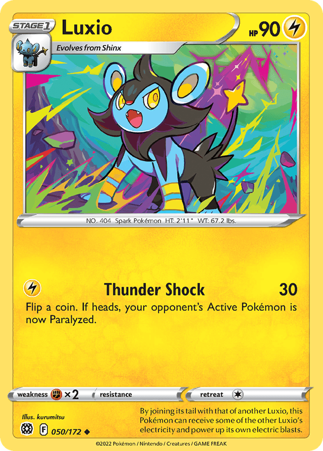 Carta Luxio 50/172 do set Brilliant Stars — Pokémon TCG | Bynx
