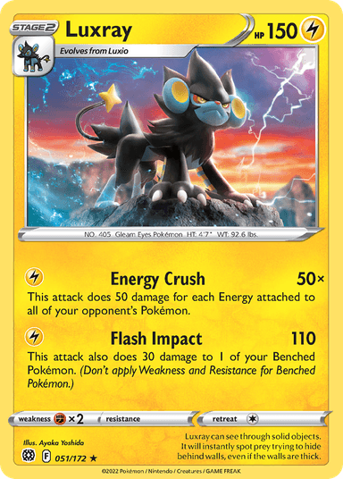 Carta Luxray 51/172 do set Brilliant Stars — Pokémon TCG | Bynx