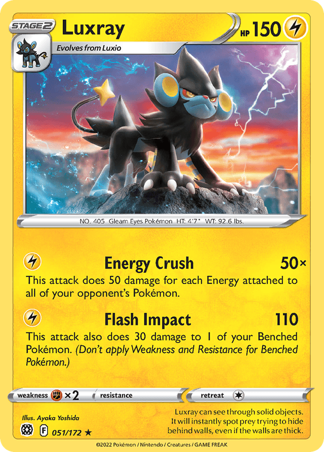 Carta Luxray 51/172 do set Brilliant Stars — Pokémon TCG | Bynx