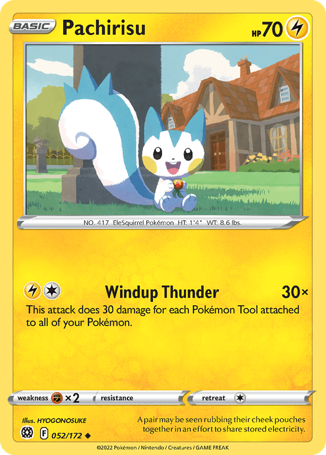 Carta Pachirisu 52/172 do set Brilliant Stars — Pokémon TCG | Bynx