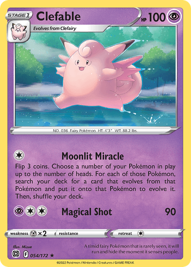 Carta Clefable 54/172 do set Brilliant Stars — Pokémon TCG | Bynx
