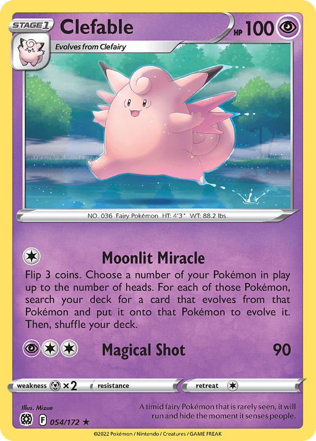 Carta Clefable 54/172 do set Brilliant Stars — Pokémon TCG | Bynx