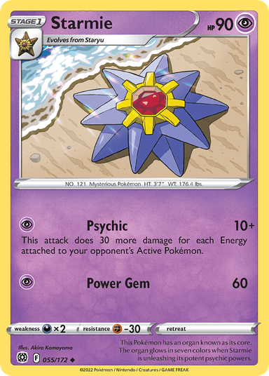 Carta Starmie 55/172 do set Brilliant Stars — Pokémon TCG | Bynx