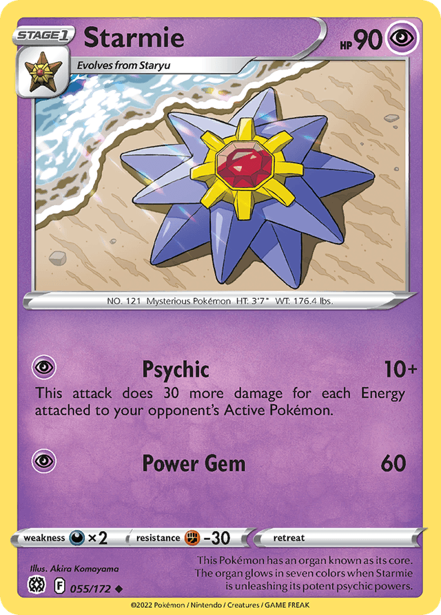 Carta Starmie 55/172 do set Brilliant Stars — Pokémon TCG | Bynx