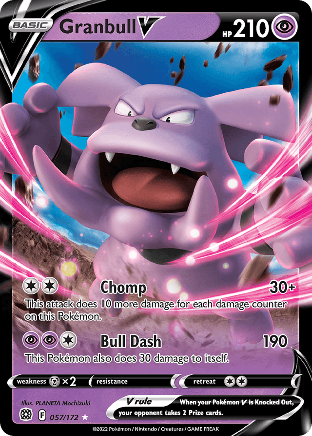Carta Granbull V 57/172 do set Brilliant Stars — Pokémon TCG | Bynx